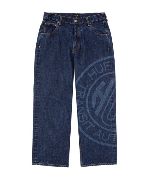 HUF(ハフ)の「TOKEN DENIM PANT(デニムパンツ・メンズ・インディゴブルー/ブラック・30/32)」の2枚目の写真