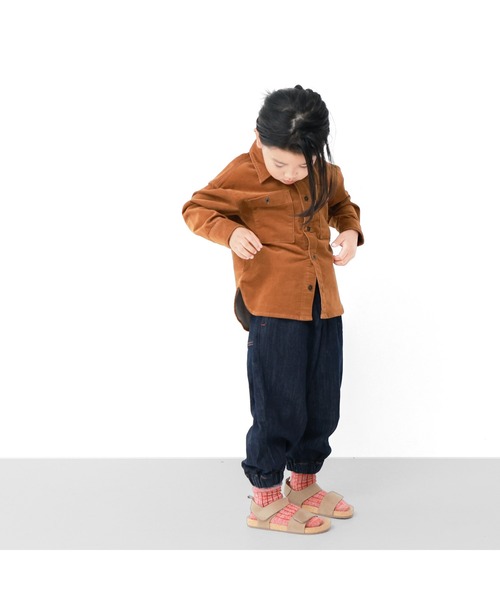 L.COPECK(エルコペック)の「倉敷ジーンズ作務衣パンツ(デニムパンツ・キッズ・ワンウォッシュ・100cm/110cm/120cm/130cm/140cm)」の6枚目の写真