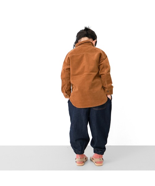 L.COPECK(エルコペック)の「倉敷ジーンズ作務衣パンツ(デニムパンツ・キッズ・ワンウォッシュ・100cm/110cm/120cm/130cm/140cm)」の7枚目の写真