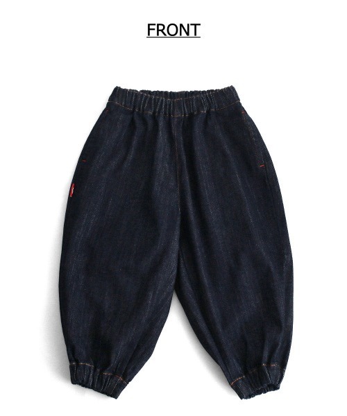 L.COPECK(エルコペック)の「倉敷ジーンズ作務衣パンツ(デニムパンツ・キッズ・ワンウォッシュ・100cm/110cm/120cm/130cm/140cm)」の10枚目の写真