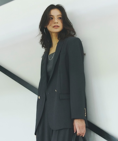 シルクカシミアブレンドデコルテリブニット（ニット/セーター