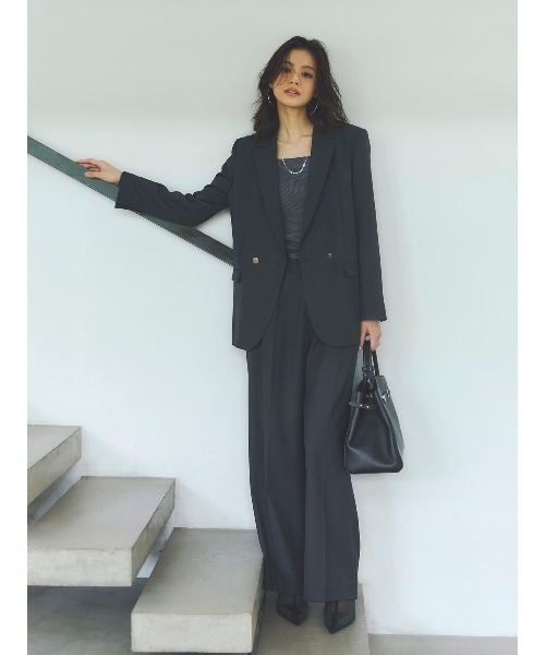 シルクカシミアブレンドデコルテリブニット（ニット/セーター