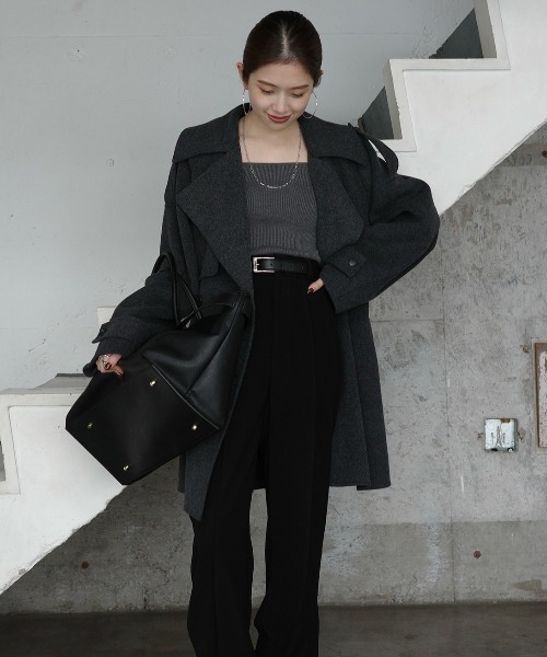 シルクカシミアブレンドデコルテリブニット（ニット/セーター