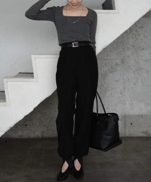 anuans（アニュアンス）の「シルクカシミアブレンドデコルテリブニット（ニット/セーター・レディース・グレー/アイボリー/ブラック/キャメル/バーガンディー・FREE）」の17枚目の写真