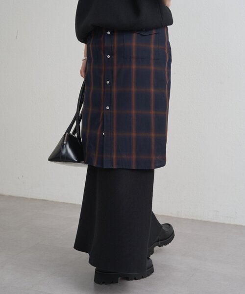 LOUNGEDRESS（ラウンジドレス）の「【@_shirabe.s_コラボ】スウェットライクマーメイドニットスカート（スカート・レディース・ブラウン/ブラック/ライトベージュ・FREE）」の9枚目の写真