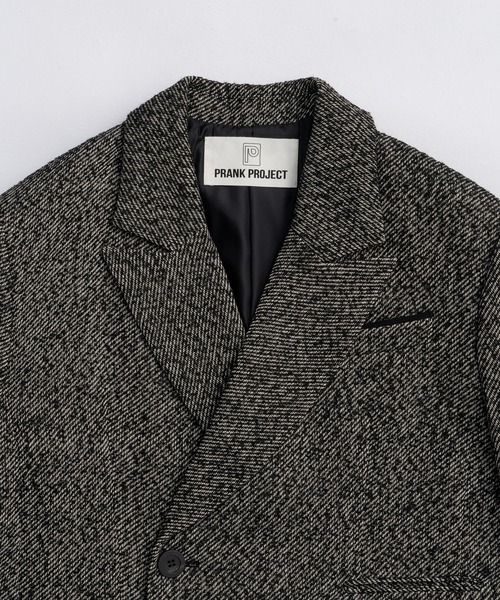 PRANK PROJECT（プランクプロジェクト）の「ウールダブルミドルコート / Wool Double Mid-Length Coat（その他アウター・レディース・グレー/マルチ/ブラック・FREE）」の9枚目の写真