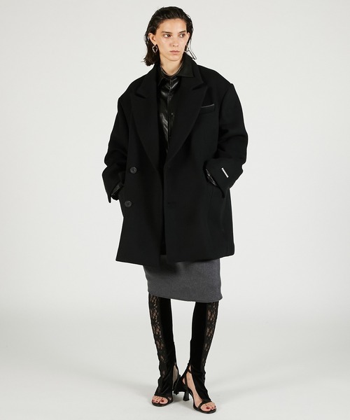 PRANK PROJECT（プランクプロジェクト）の「ウールダブルミドルコート / Wool Double Mid-Length Coat（その他アウター・レディース・グレー/マルチ/ブラック・FREE）」の11枚目の写真