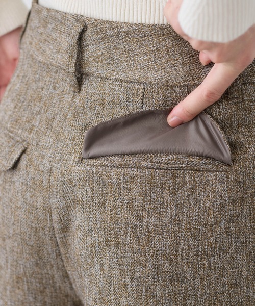 VIS（ビス）の「ツイード2タックワイドパンツ（その他パンツ・レディース・ブラウン系その他2/チャコールグレー・S/M）」の10枚目の写真