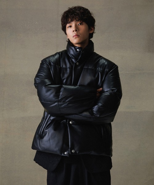 別注》【AVIREX for ADAM ET ROPE'】レザーダウンジャケット