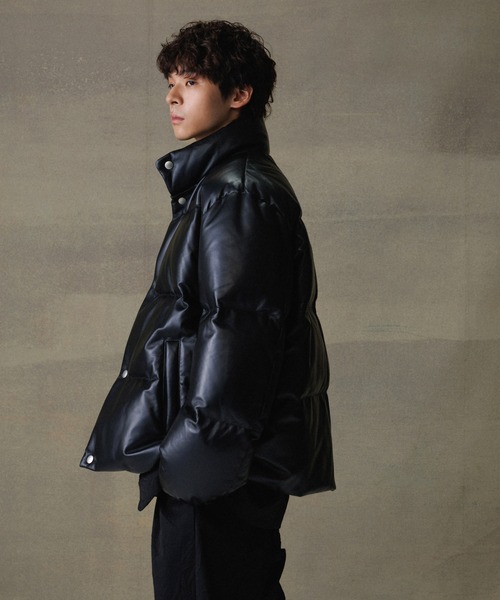 アダムエロペ　シン　ダウン　ブラック ADAM ET ROPE' ダウンジャケット ダウン 「ACT_01 AO」SHORT