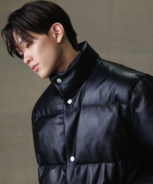 別注》【AVIREX for ADAM ET ROPE'】レザーダウンジャケット（ダウン