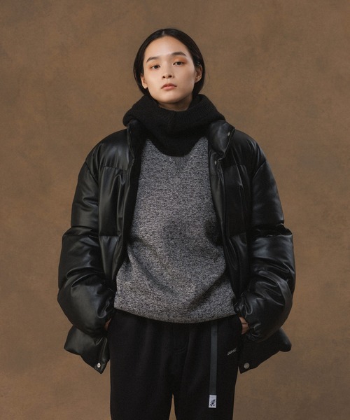 別注》【AVIREX for ADAM ET ROPE'】レザーダウンジャケット（ダウン