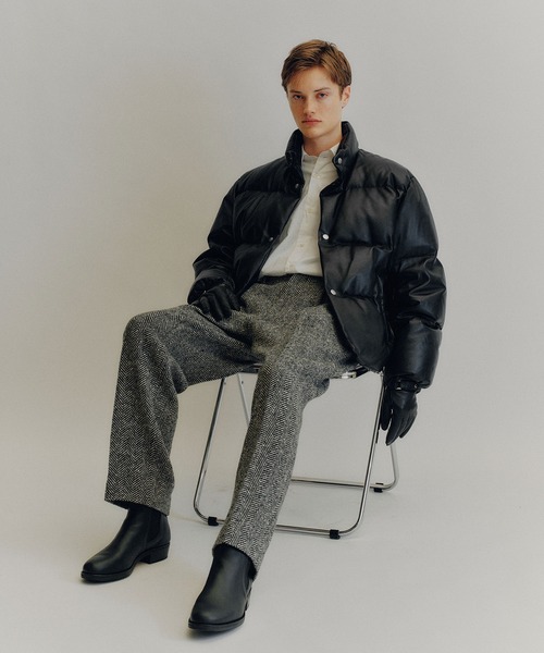 別注》【AVIREX for ADAM ET ROPE'】レザーダウンジャケット（ダウン