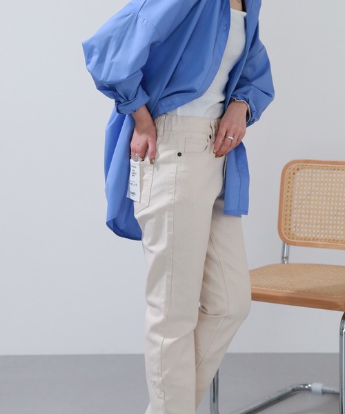 OMNES(オムネス)の「OMNES Another Edition 製品洗いテーパードパンツ(その他パンツ・レディース・ネイビー/ベージュ/インディゴブルー/チャコール/アイボリー系/ブラック/ホワイト/レンガ/カーキ・L/M/XL/S)」の5枚目の写真