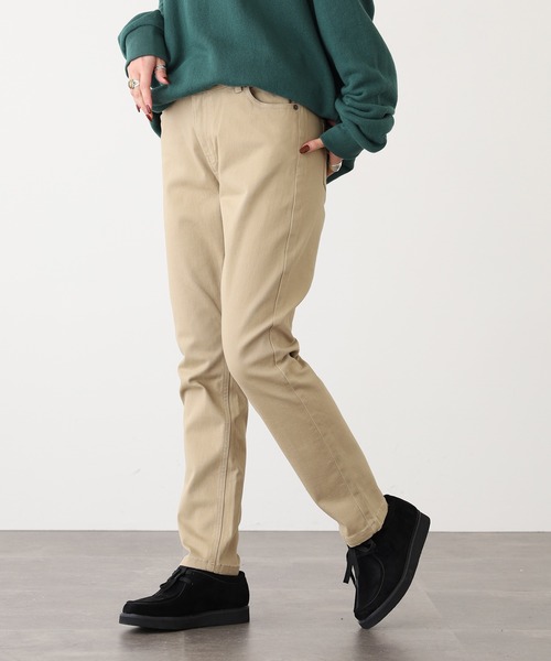 OMNES(オムネス)の「OMNES Another Edition 製品洗いテーパードパンツ(その他パンツ・レディース・ネイビー/ベージュ/インディゴブルー/チャコール・L/M)」の3枚目の写真