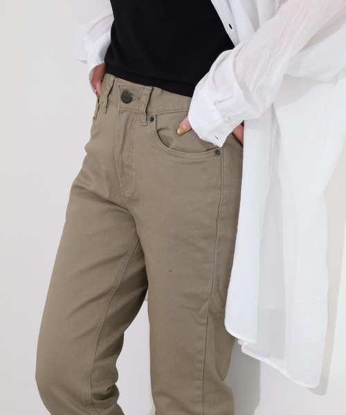 OMNES(オムネス)の「OMNES Another Edition 製品洗いテーパードパンツ(その他パンツ・レディース・ネイビー/ベージュ/インディゴブルー/チャコール/アイボリー系/ブラック/ホワイト/レンガ/カーキ・L/M/XL/S)」の6枚目の写真