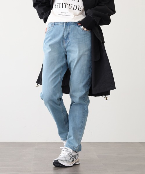 OMNES(オムネス)の「OMNES Another Edition 製品洗いテーパードパンツ(その他パンツ・レディース・ネイビー/ベージュ/インディゴブルー/チャコール・L/M)」の4枚目の写真