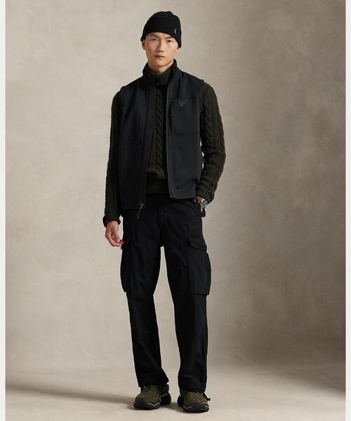 POLO RALPH LAUREN(ポロ ラルフ ローレン)の「ダブルニット モックネック ベスト(ベスト・メンズ・ブラック系1・M/L/S)」の9枚目の写真