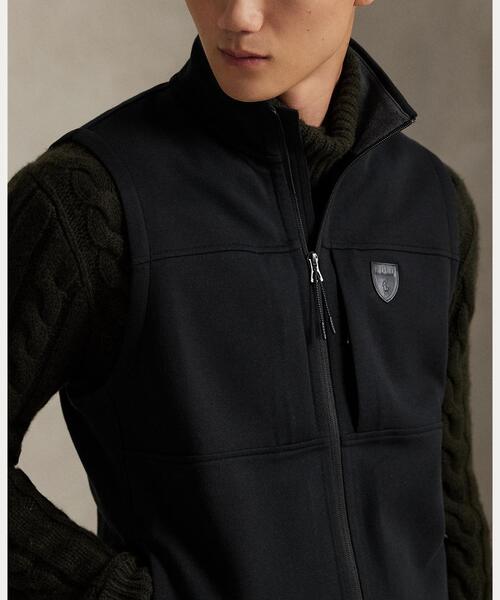 POLO RALPH LAUREN(ポロ ラルフ ローレン)の「ダブルニット モックネック ベスト(ベスト・メンズ・ブラック系1・M/L/S)」の2枚目の写真
