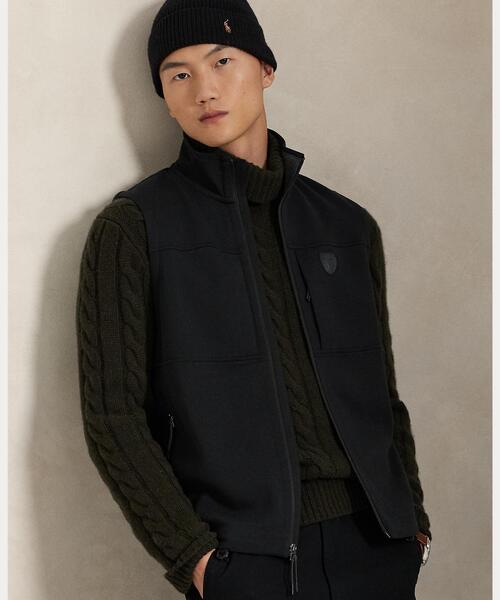 POLO RALPH LAUREN(ポロ ラルフ ローレン)の「ダブルニット モックネック ベスト(ベスト・メンズ・ブラック系1・M/L/S)」の3枚目の写真