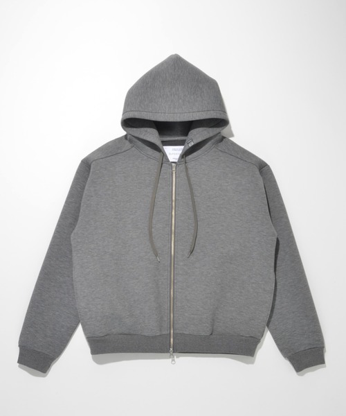 SUPERTHANKS（スーパーサンクス）の「＜無地＞ジップアップパーカー/Double-knit Zip-Hoodie （無地）（パーカー・メンズ・アッシュグレー/ダークアッシュ/ブラック・S/M/L）」の3枚目の写真