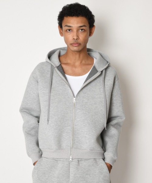 SUPERTHANKS（スーパーサンクス）の「＜無地＞ジップアップパーカー/Double-knit Zip-Hoodie （無地）（パーカー・メンズ・アッシュグレー/ダークアッシュ/ブラック・S/M/L）」の16枚目の写真