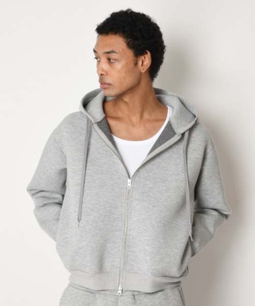 SUPERTHANKS（スーパーサンクス）の「＜無地＞ジップアップパーカー/Double-knit Zip-Hoodie （無地）（パーカー・メンズ・アッシュグレー/ダークアッシュ/ブラック・S/M/L）」の17枚目の写真