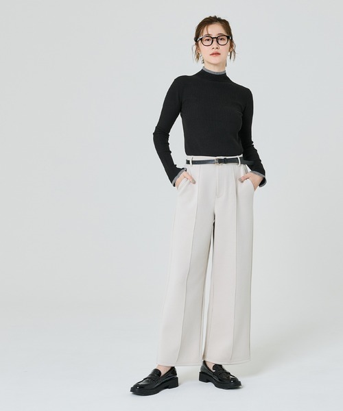 coca(coca)(コカ)の「【WEB限定セール】アンゴラタッチ 配色ハイネックニット(ニット/セーター・レディース・ブラック/グレー/その他1/ブラウン・L/M/S)」の16枚目の写真