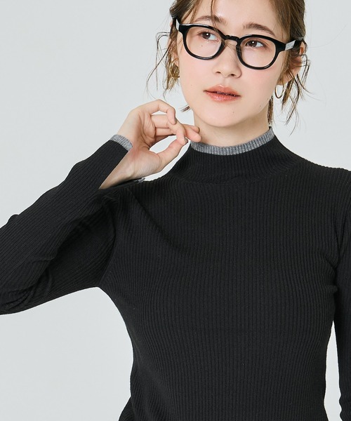 coca(coca)(コカ)の「【WEB限定セール】アンゴラタッチ 配色ハイネックニット(ニット/セーター・レディース・ブラック/グレー/その他1/ブラウン・L/M/S)」の17枚目の写真