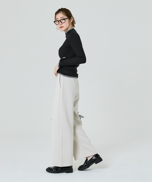 coca(coca)(コカ)の「【WEB限定セール】アンゴラタッチ 配色ハイネックニット(ニット/セーター・レディース・ブラック/グレー/その他1/ブラウン・L/M/S)」の18枚目の写真