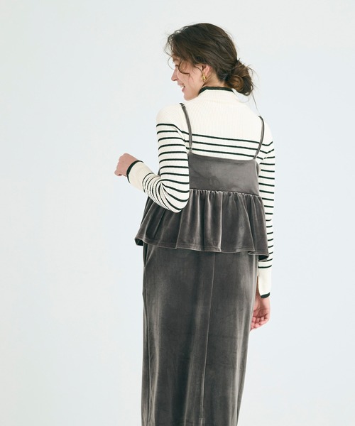 coca(coca)(コカ)の「【WEB限定セール】アンゴラタッチ 配色ハイネックニット(ニット/セーター・レディース・ブラック/グレー/その他1/ブラウン・L/M/S)」の21枚目の写真