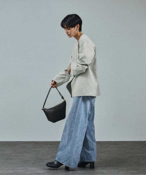 SALON adam et rope'(サロン アダム エ ロペ)の「ウルトラスウェードノーカラータッセルジャケット(ノーカラージャケット・レディース・オフホワイト/ベージュ・FREE)」の8枚目の写真