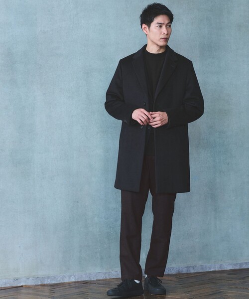 green label relaxing(グリーンレーベルリラクシング)の「S100 ビーバー チェスターコート(チェスターコート・メンズ・ダークブラウン/ネイビー/その他1/その他2・XS/S/M/L/XL)」の13枚目の写真