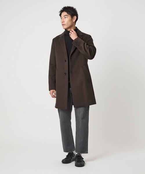 green label relaxing(グリーンレーベルリラクシング)の「S100 ビーバー チェスターコート(チェスターコート・メンズ・ダークブラウン/ネイビー/その他1/その他2・XS/S/M/L/XL)」の17枚目の写真