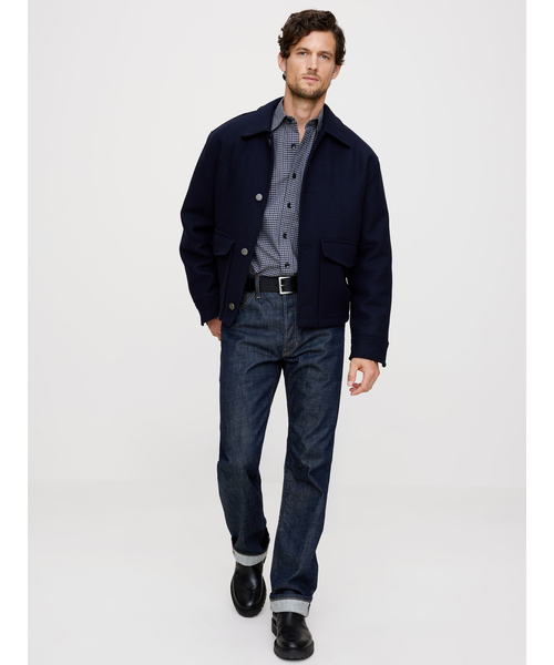 Banana Republic(バナナリパブリック)の「リラックスフィット ウォッシュド コットン ポプリンシャツ(シャツ/ブラウス・メンズ・ネイビー/マルチ・XL/L/M/S)」の4枚目の写真