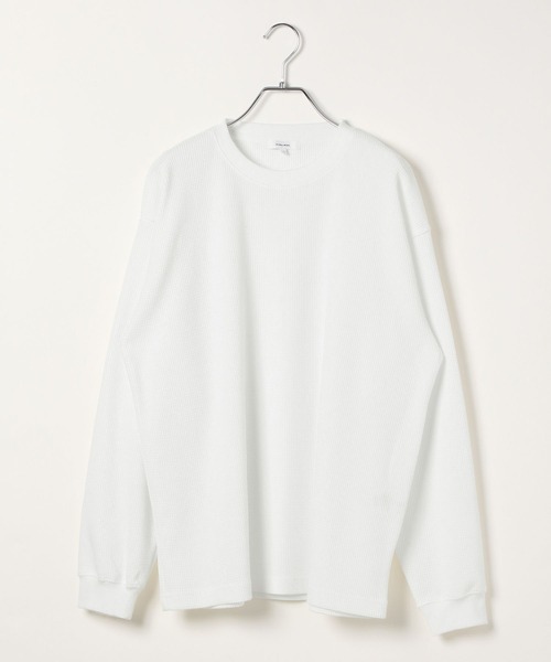 GLOBAL WORK（グローバルワーク）の「クリーンワッフルスウェット/598010（スウェット・メンズ・ブラック/ホワイト/ダークブラウン/ライトグリーン・SMALL/MEDIUM/X-LARGE/LARGE）」の5枚目の写真