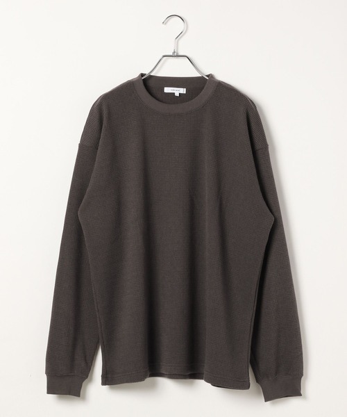 GLOBAL WORK（グローバルワーク）の「クリーンワッフルスウェット/598010（スウェット・メンズ・ブラック/ホワイト/ダークブラウン/ライトグリーン・SMALL/MEDIUM/X-LARGE/LARGE）」の7枚目の写真