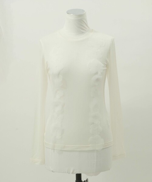 RIV NOBUHIKO(リブノブヒコ)の「【riv nobuhiko/リブノブヒコ】LEE JERSEY TOP/リージャージートップス(Tシャツ/カットソー・レディース・ブラック/ホワイト・2)」の1枚目の写真