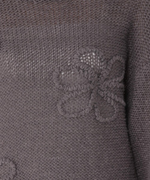 studio CLIP（スタディオクリップ）の「3ゲージクラフト刺繍フラワーニットプルオーバー（ニット/セーター・レディース・スモーク/ライトグリーン/オレンジ・FREE）」の17枚目の写真