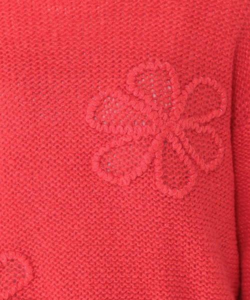 studio CLIP（スタディオクリップ）の「3ゲージクラフト刺繍フラワーニットプルオーバー（ニット/セーター・レディース・スモーク/ライトグリーン/オレンジ・FREE）」の18枚目の写真