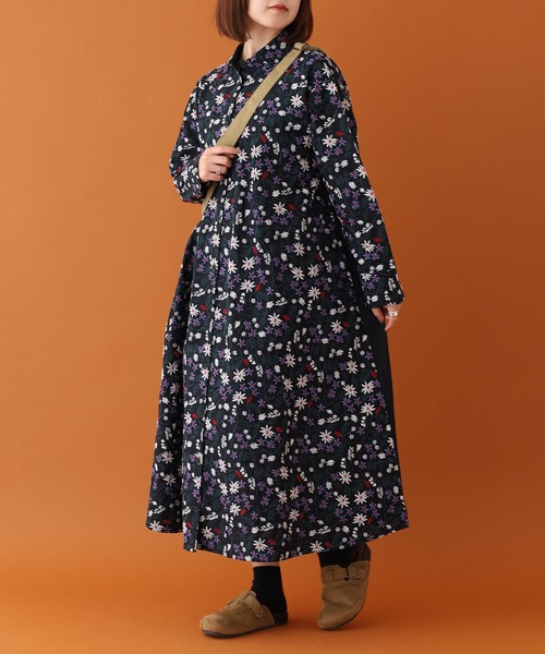 Emago（イマゴ）の「EMAGO 小花刺繍ﾜﾝﾋﾟｰｽ（ワンピース・レディース・ブラック/モカ・FREE）」の18枚目の写真