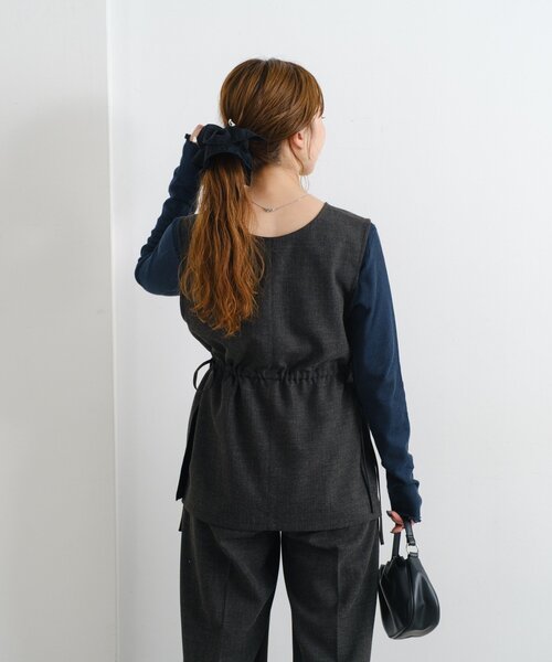 Kastane（カスタネ）の「【一部店舗限定/セットアップ対応】B 2WAYイージーベスト（その他・レディース・ブラック/ベージュ・FREE）」の5枚目の写真