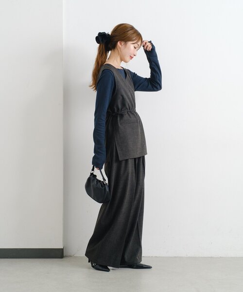 Kastane（カスタネ）の「【一部店舗限定/セットアップ対応】B 2WAYイージーベスト（その他・レディース・ブラック/ベージュ・FREE）」の7枚目の写真