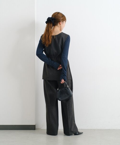 Kastane（カスタネ）の「【一部店舗限定/セットアップ対応】B 2WAYイージーベスト（その他・レディース・ブラック/ベージュ・FREE）」の8枚目の写真