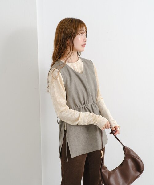 Kastane（カスタネ）の「【一部店舗限定/セットアップ対応】B 2WAYイージーベスト（その他・レディース・ブラック/ベージュ・FREE）」の14枚目の写真