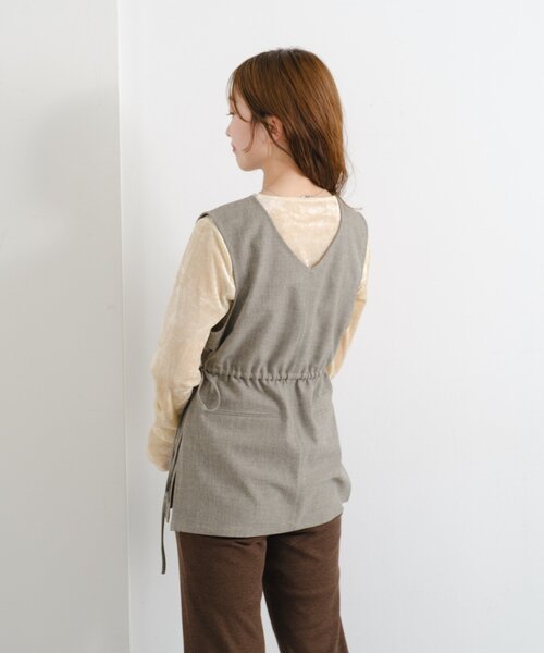 Kastane（カスタネ）の「【一部店舗限定/セットアップ対応】B 2WAYイージーベスト（その他・レディース・ブラック/ベージュ・FREE）」の15枚目の写真