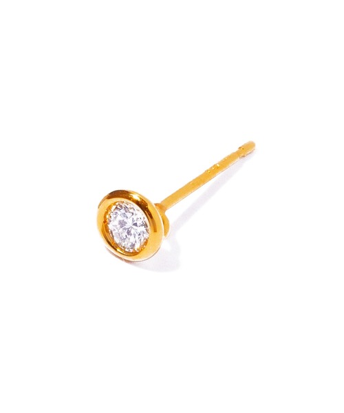 les bonbon(ルボンボン)の「【les bonbon】K18 vetra diamond pierce/べトラ ダイヤモンド ピアス 片耳(ピアス(片耳用)・レディース・イエローゴールド・FREE)」の3枚目の写真