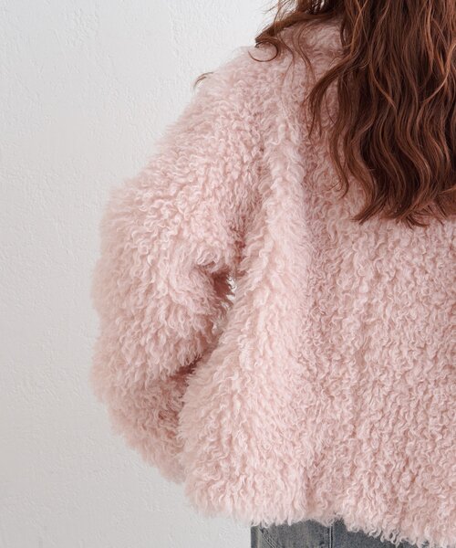 w closet モコモコプードルアウター ピンク セール】モコモコプードルアウター（その他アウター）｜w closet