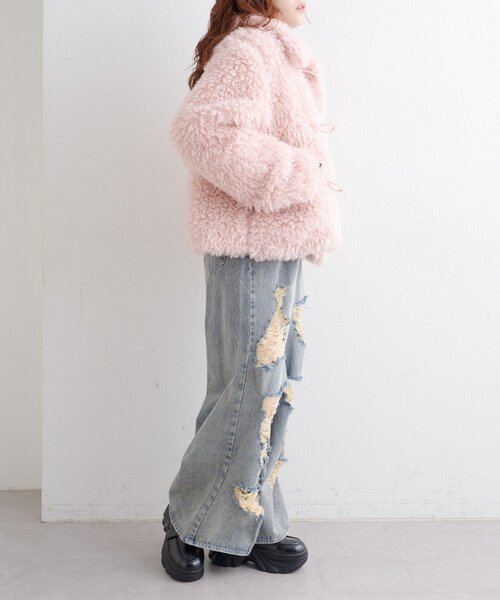 セール】モコモコプードルアウター（その他アウター）｜w closet