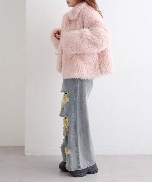 セール】モコモコプードルアウター（その他アウター）｜w closet